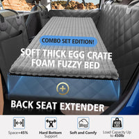 Back Seat Extender for Dogs - XL - for Full Size Crew Cab Truck / Full Size SUV / Black and Modern Gray - image 2