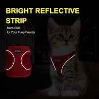 Fida Cat Harness and Leash Set for Walking Kitten and Puppy - XXS (Neck:11.4"-12.2"; Girth:12.6"-14.2") / Fiery Red - image 2