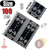 PIXHOTUL 100 pack red and white striped carnival paper napkins - view 11