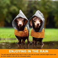 Dog Raincoat with Reflective Strip - XXL / Grey - image 3