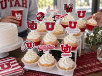 Ohio State Merch Cupcake Toppers & Decorations OSU Party Cake Decor - Utah Utes - image 2