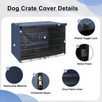 Dog Crate Cover, Kennel Covers Fit for 30 Inch Dogs Crate - Blue / 36 Inch - image 3
