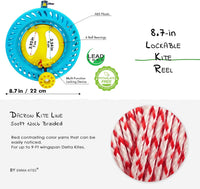 emma kites Lockable Kite Reel Winder 8.7inches Smooth Rotation Ball - image 2