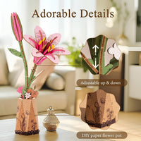 rowood 3D Puzzles for Adults - Pink Lily - image 4