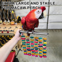 Extra Large Bird Toys for Macaws - COLORFUL AND SILVER - image 2