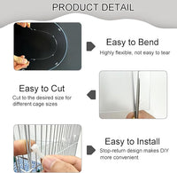 Pet Cage Liner Protection, Rabbit Cage Plastic Panels, 12 PCS Cage Urine Guard for Rabbit, Guinea Pig, Hamster, Hedgehog, Chinchilla, Ferret, Bunny - Transparent, 11.8"x5.9"