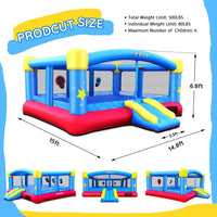 Causeair inflatable bounce house with slide, mesh walls and double basketball hoop - view 4
