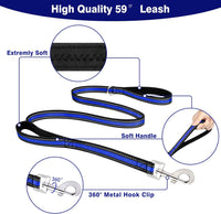 WINSEE Pet Harness Collar and Leash Set - X-Large / Dark Blue - image 4