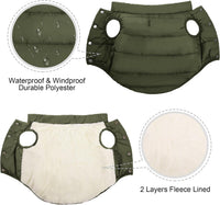ASENKU Dog Winter Coat Dog Fleece Puffer Jacket for Small Medium - X-Large / Armygreen - image 3