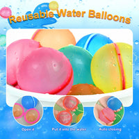 Reusable Water Balloons 6 Pcs with Mesh Bag - Classic Color / 24 Pcs - image 4