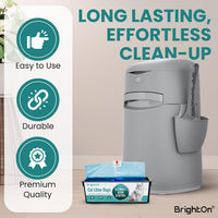 BrightOn, 75 Litter Bag Refill Bags for Genie Easy Roll Litter Bin, Ultimate Odor Control, - Unscented 25 Bags - image 2
