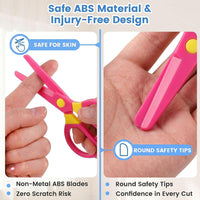 LovesTown 5 Pack Toddler Safety Scissors, Blunt Tip - image 4