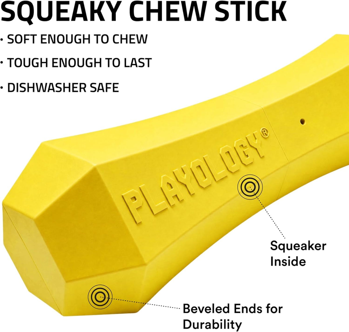 Playology Squeaky Chew Stick Scented Dog Toy - Medium (VALUE 2-Pack) / Chicken - image 2