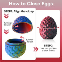 3D Printed Dragon Eggs with Dragon Inside - Black Red - image 4
