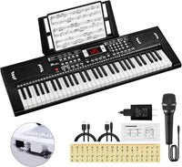 Kids Keyboard Piano, 61 Key Electronic Piano – Fun for Kids & Family - Black