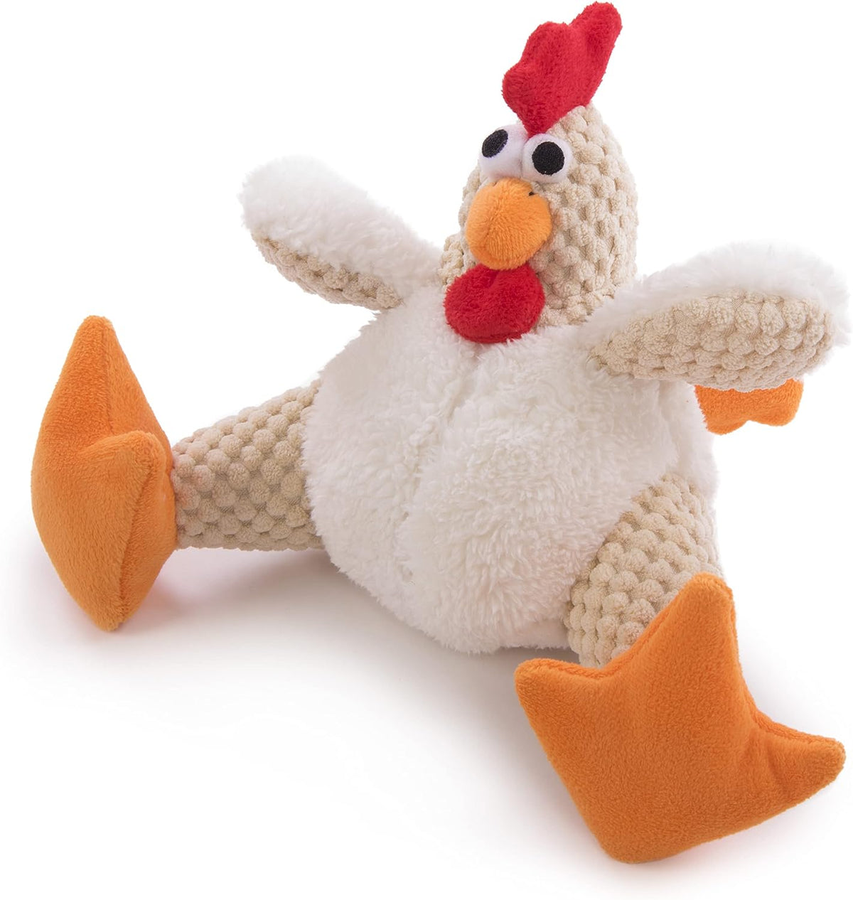 goDog Checkers Fat Rooster Squeaky Plush Dog Toy - Small - image 4