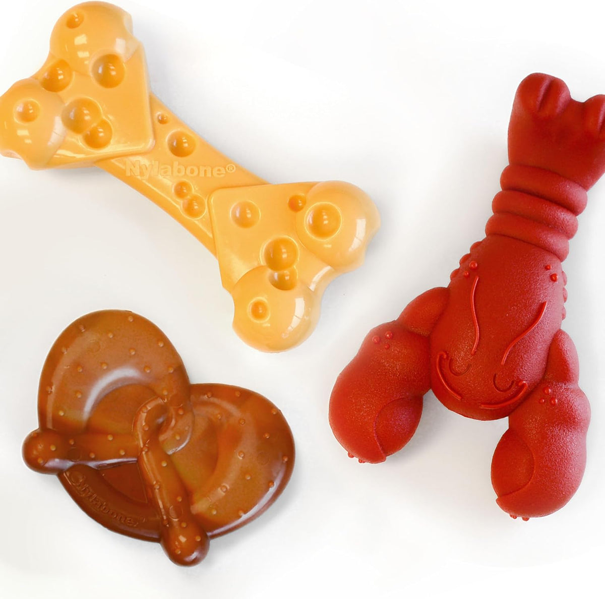 Nylabone Lobster Power Chew Toy for Dogs - Broccoli 3 Pack / Small