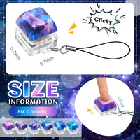 6 Pcs Keyboard Fidget Toy Keyboard Fidget Keychain - Galaxy / Classic / 6 - image 2