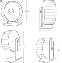 Niteangel Super-Silent Hamster Exercise Wheels: - Quiet Spinner Hamster Running Wheels with Adjustable Stand for Hamsters Gerbils Mice Or Other Small Animals (M, Dark Green)