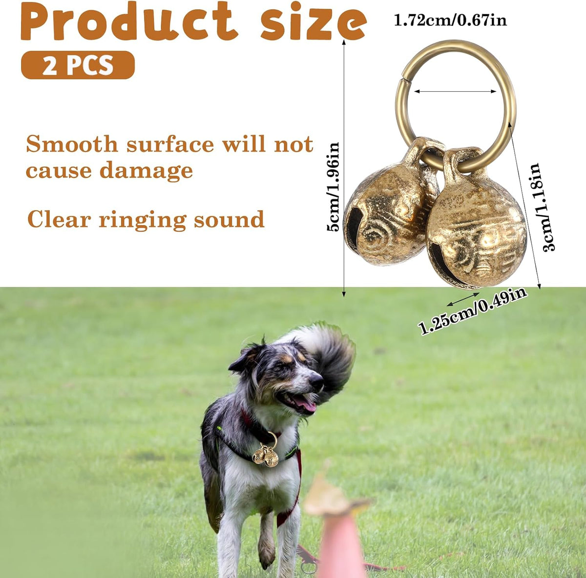 Styquenzer Copper Bell for Dog Collar - Small - image 2