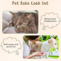 Patelai 4 Pcs Dog Dematting Comb - Red, Black, Silver / Classic - image 4