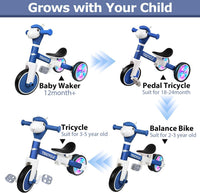 Tricycle for Kids 1-3 Year Olds - Flash Wheel Blue - image 2