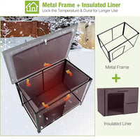 GUTINNEEN Dog House Insulated Outdoor Dog Kennel with Liner for Winter