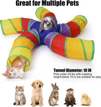 Bemodst Cat Tunnel for Indoor Cats - Rainbow-5 Way - image 2
