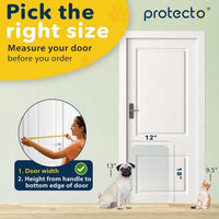 PROTECTO Door Protector from Dog Scratching, 35.5x24 - 1-pack Clear / 18 x 12" - image 2