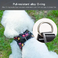 Step in Dog Harness No Pull Flower Adjustable Soft Mesh Harness – Essentials for Dogs - XS(neck:9.5"-10.5",chest:11.5"-13.5") / Black - image 2