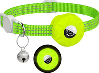 AirTag Cat Collar, Reflective Kitten Collar Breakaway – Essentials for Cats - Luminous yellow