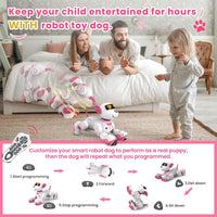 FUUY interactive remote control robot dog for kids in blue - view 12