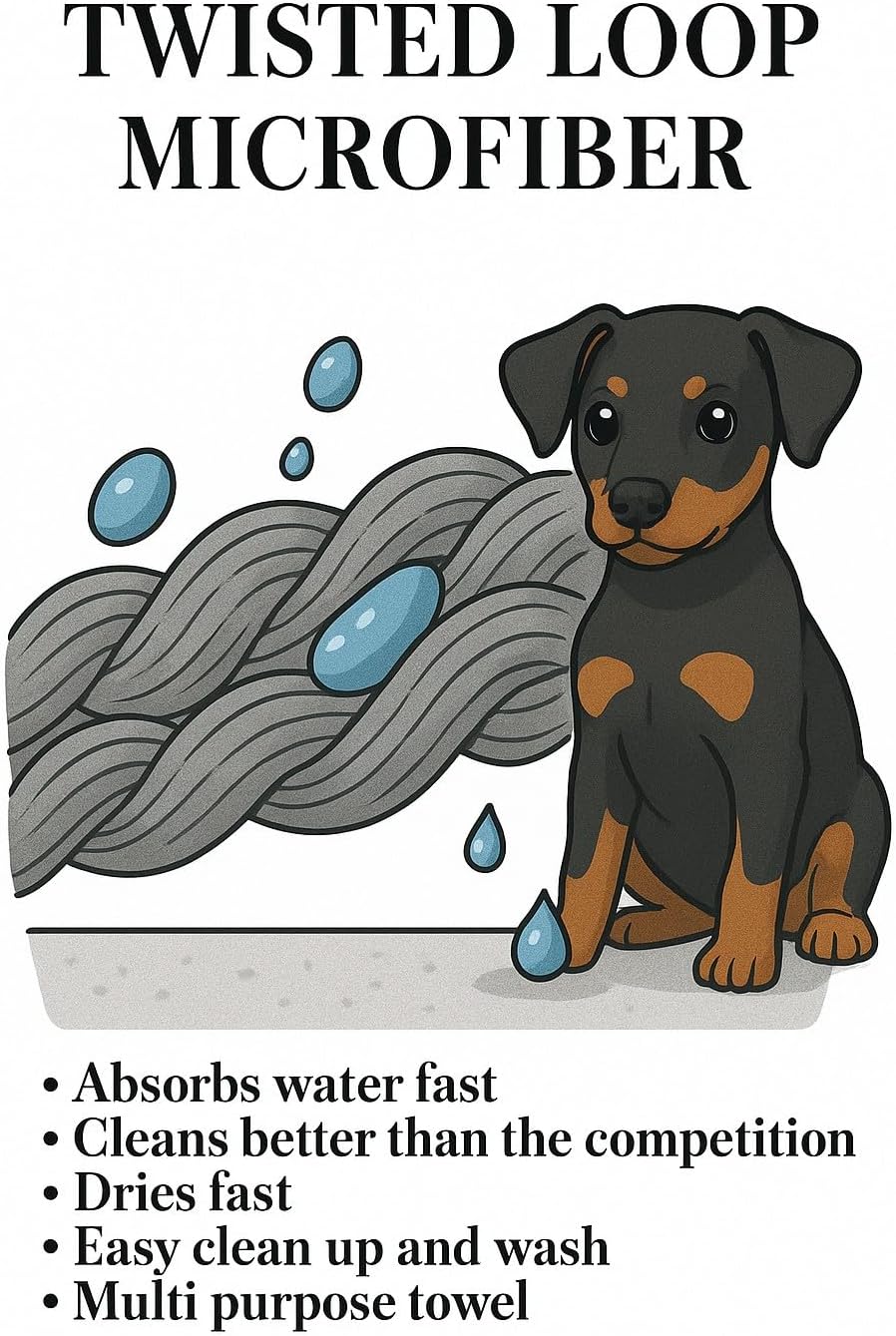 Dog Drying Towel for Dogs - Gray / Large - image 4