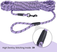 Hi Kiss Dog/Puppy Obedience Recall Training Agility Lead - 20 Feet / U1:Purple-Diam 1/3" - image 3