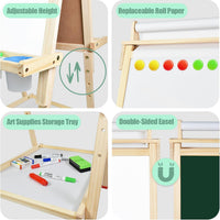 Joyooss Art Easel for Kids Easel for Toddler with Paper roll – Fun for Kids & Family - Nature - image 4