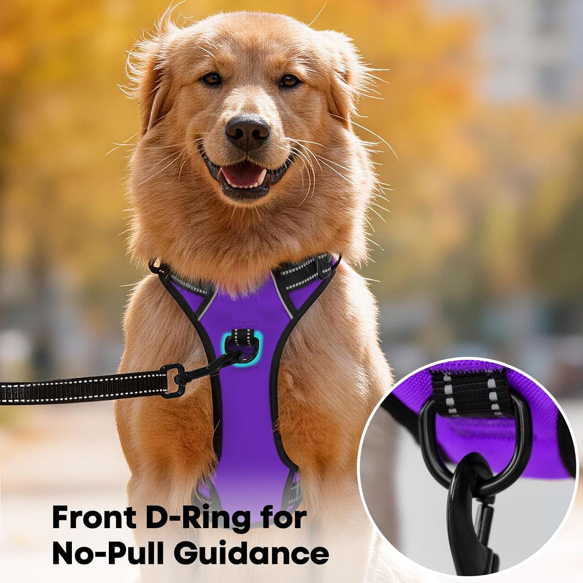 PoyPet No Pull Dog Harness Medium - S / Purple - image 3