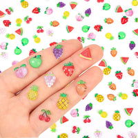 200pcs Mini Resin Ladybug Decor Tiny Ladybug for Crafts Dollhouse - 200pcs Tiny Resin Fruits