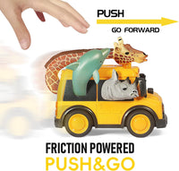 DINOBROS School Bus Toy with Light and Sound - Animal School Bus - image 2