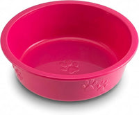 Loving Pets Dolce Luminoso Dog Bowl, Non-Skid Plastic Bowl - Small / Pink