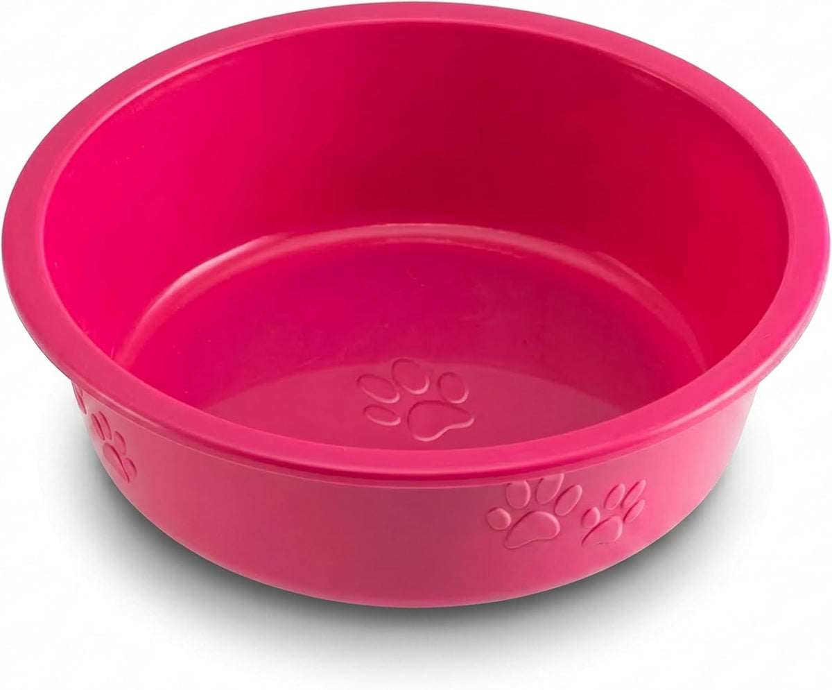 Loving Pets Dolce Luminoso Dog Bowl, Non-Skid Plastic Bowl - Small / Pink