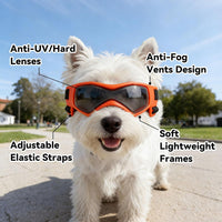 Dog Sunglasses for Extra Small Breed UV Protection Windproof XS Dog - Small / Orange - image 3