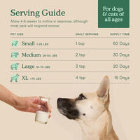 Fera Pets Goat Milk - Cat & Dog Hip and Joint Support with Glucosamine, MSM & Green Lipped Mussel - Supports Flexibility, Mobility & Bone Health - for Picky Eaters - 60 TSP