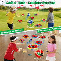 VATOS 2-in-1 light up golf set for kids with glowing targets and clubs - view 2