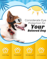 Lewondr Small Dog Sunglasses UV Protection Heart Shape Dogs Goggles - White / Solid - image 4