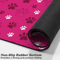 Dog Food Mat, Absorbent Water Bowl Mats Cat Pet Feeding Placemats Pink 20 * 12 inch – Essentials for Dogs - Hot Pink / 32"L x 24"W - image 3
