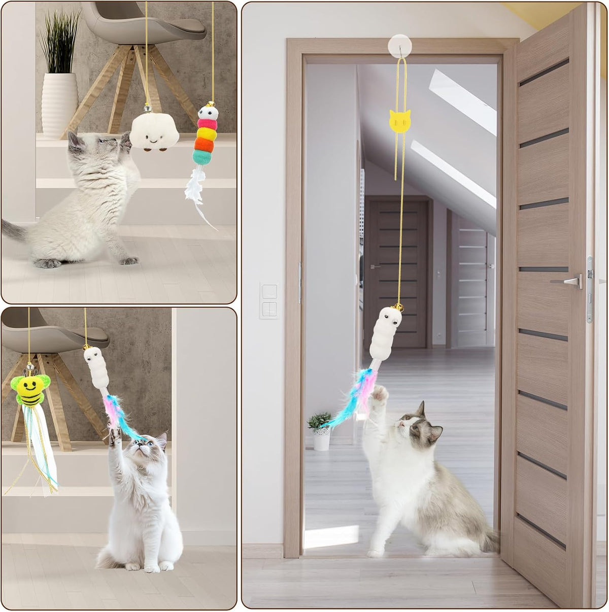 JIARON 6 PCS Interactive Cat Feather Toys - image 3