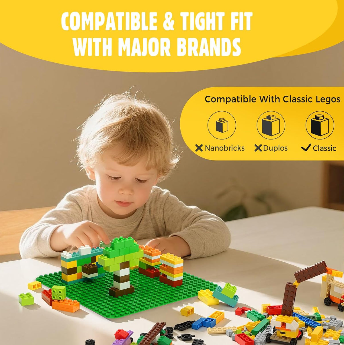 Lekebaby 6 Pack Classic Baseplates 10" x 10" - A-multicolored / 6 Pack - image 2