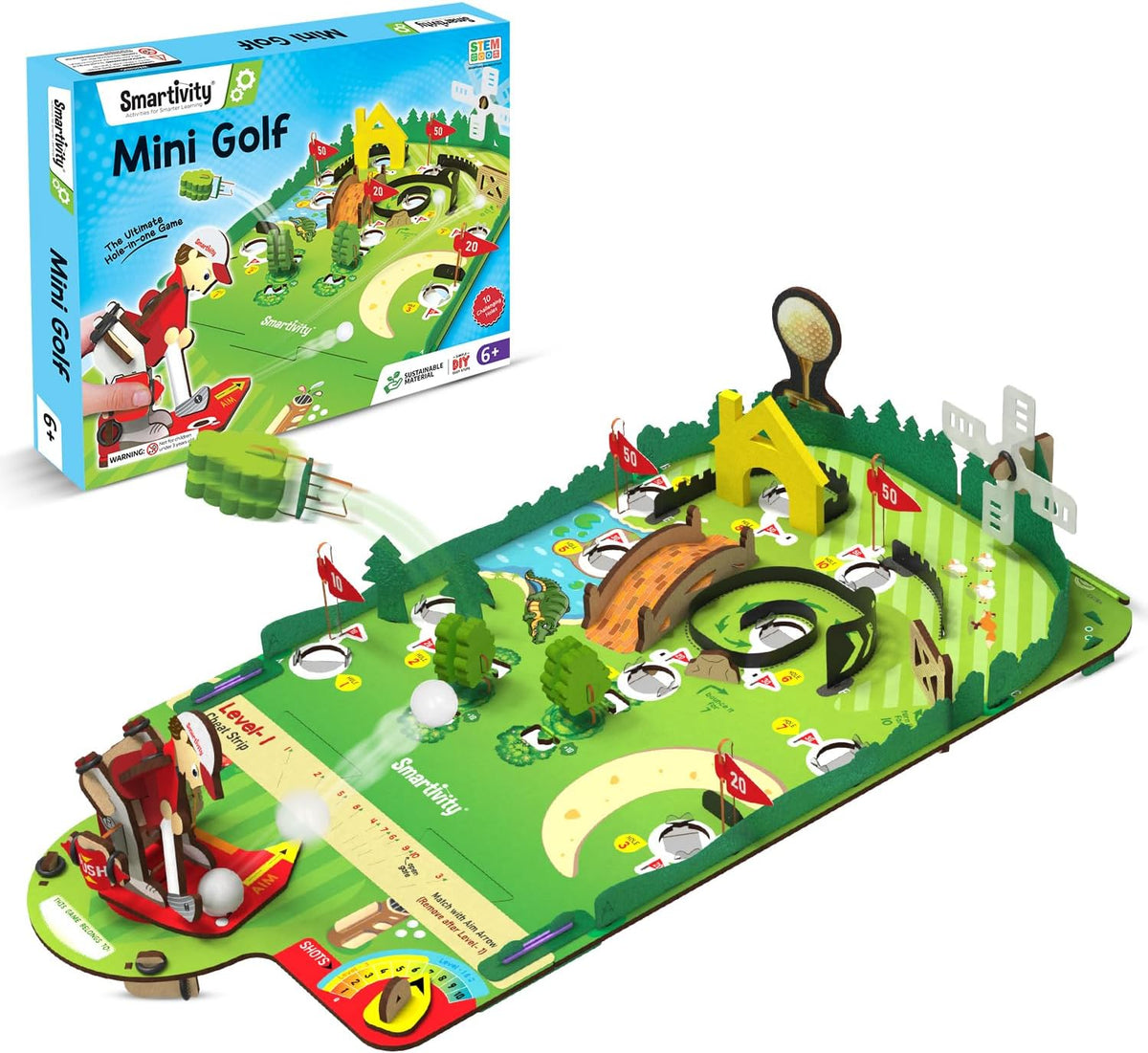 Smartivity DIY Mini Golf STEM Kit for Kids 6-12 Years – Fun for Kids & Family - Mini Golf