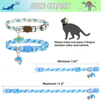 PUPTECK Halloween Cat Collar Breakaway with Bells, Kitten Outfit – Essentials for Cats - Sky Blue / NECK (7.87"-11.8") - image 2