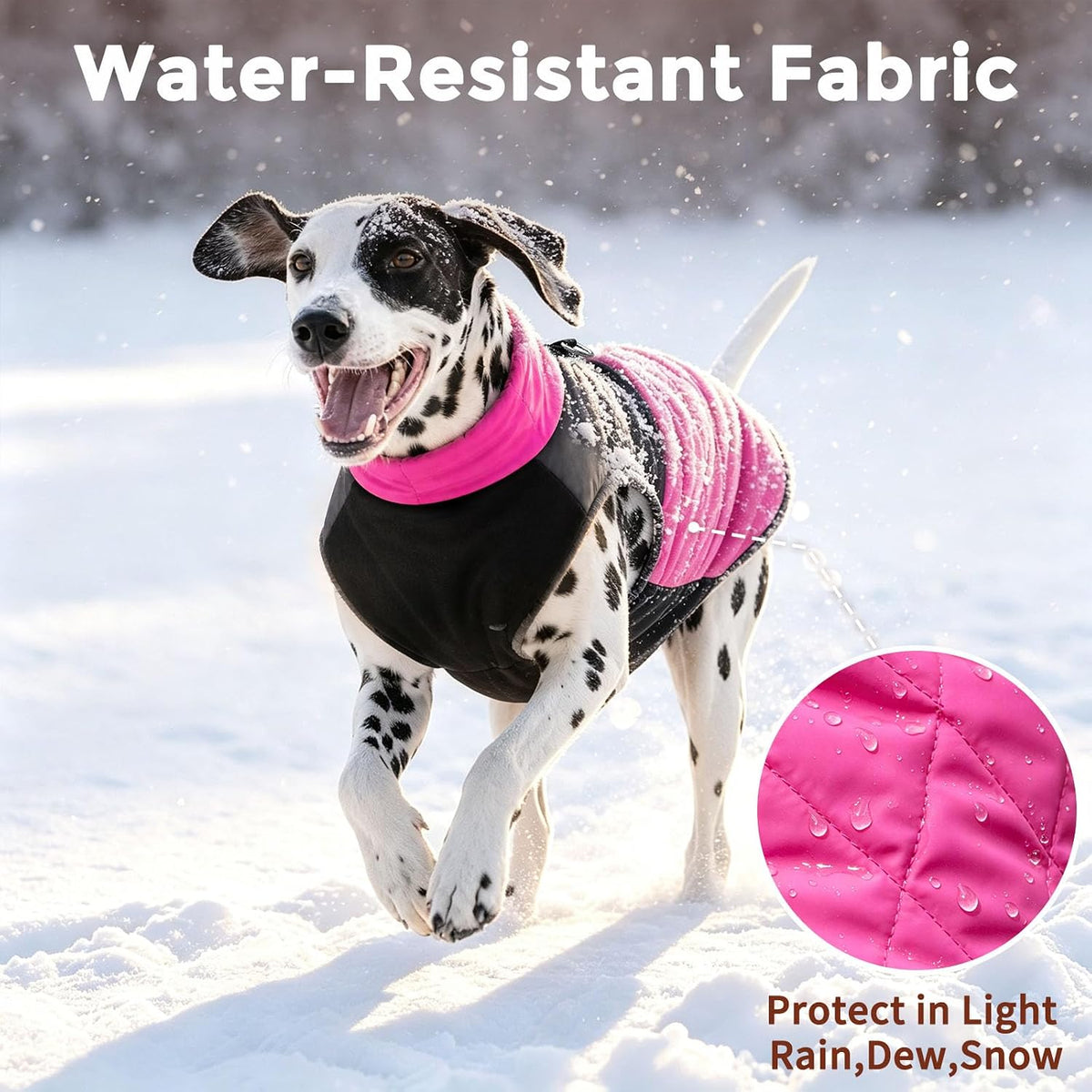 Winter Dog Coats for Small Dogs, Puppy Jacket with Harness - Pink(Standard) / XX-Large - image 4